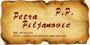 Petra Piljanović vizit kartica